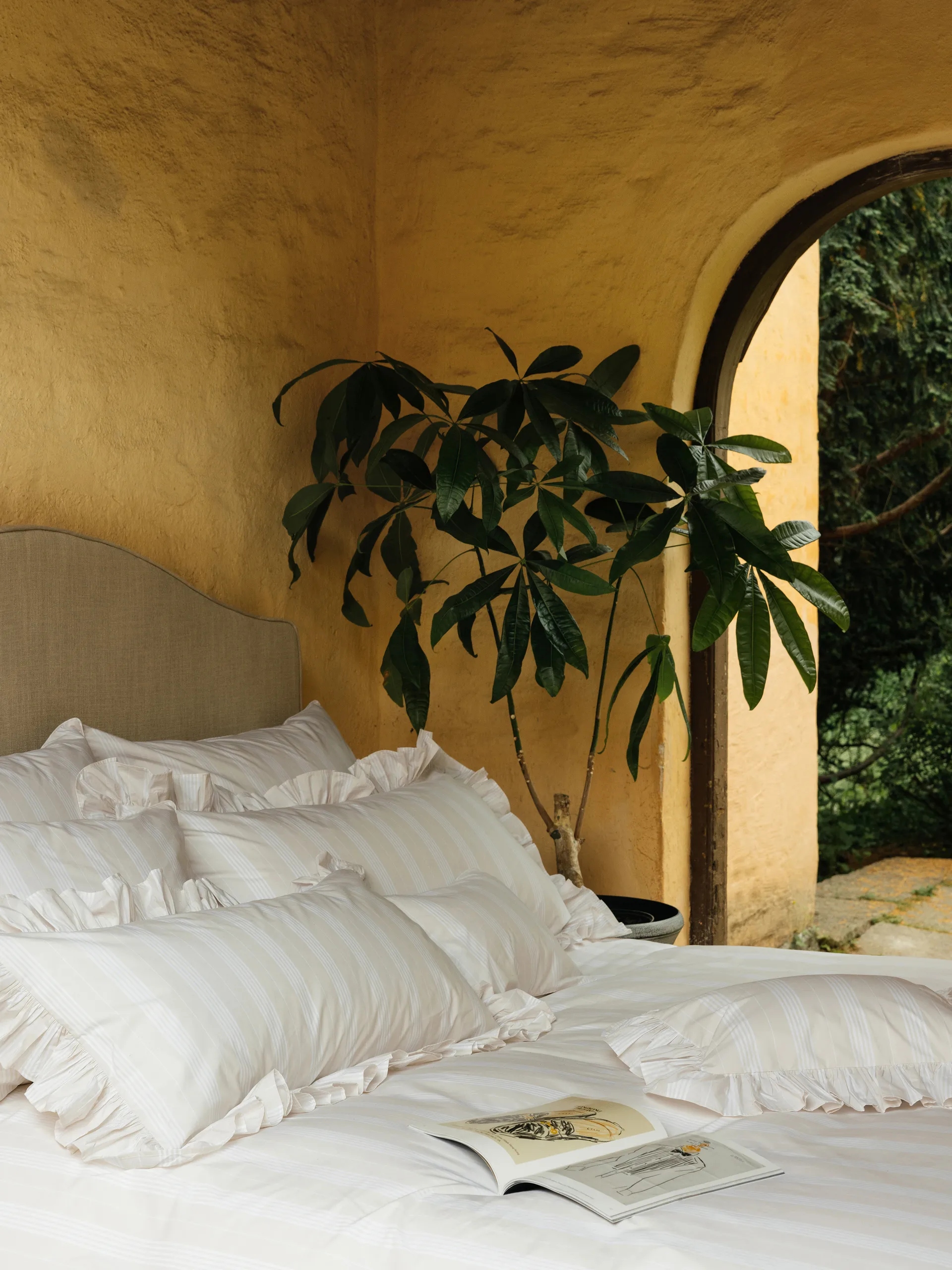 Capa de edredão Camicia, Bege, 220x220 cm Mille Notti