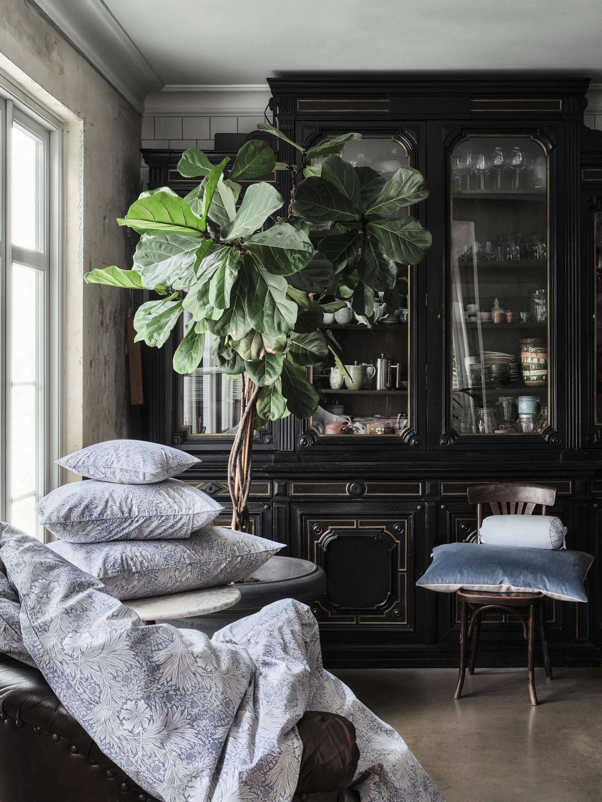 Capa de edredão Morris & Co. Marigold , Azul, 150x210 cm Mille Notti