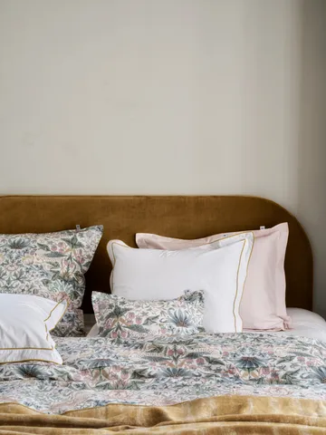 Capa de edredão Morris & Co. Strawberry Thief - Verde, 150x210 cm - Mille Notti