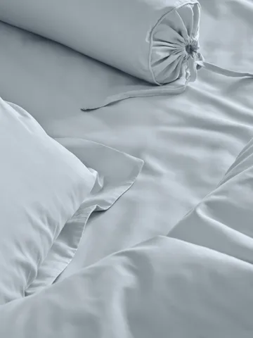 Capa de edredon Satina  - Azul claro, 220x220 cm - Mille Notti