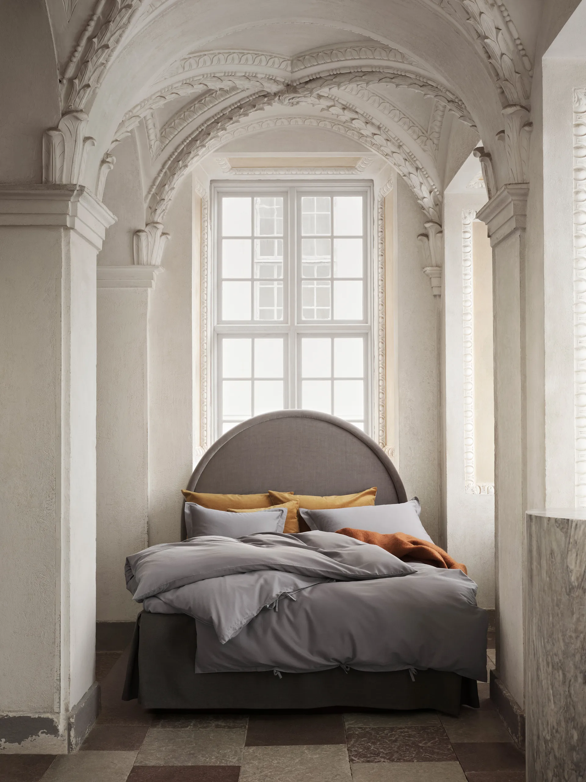 Capa de edredon Satina , Cinzento 150x210 cm  Mille Notti