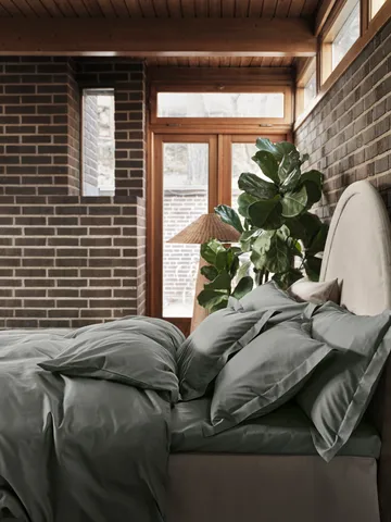 Satina plain fronha - Verde, 50x90 cm - Mille Notti