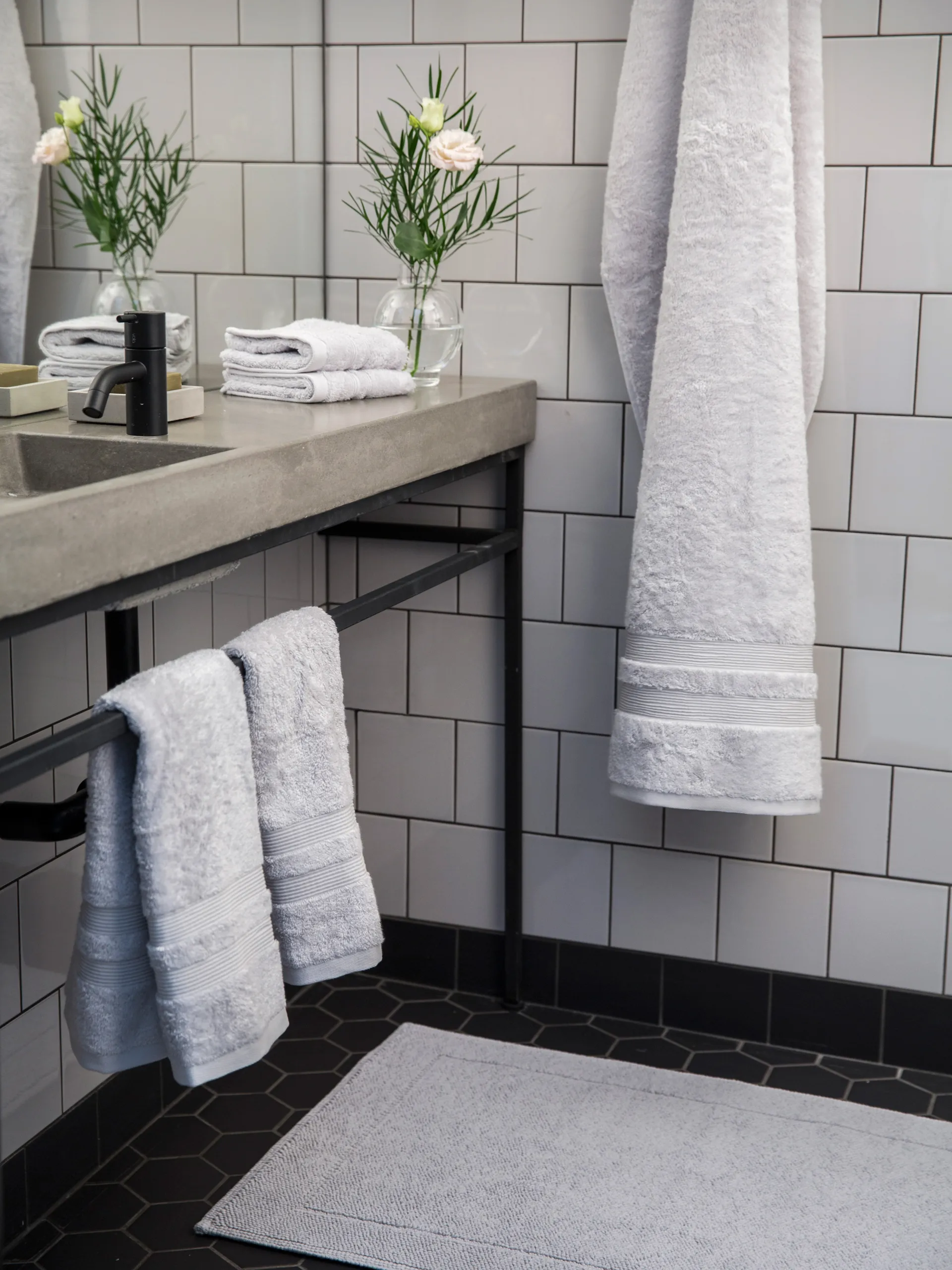 Tapete casa de banho Portofino , Cinzento claro 60x90 cm Mille Notti