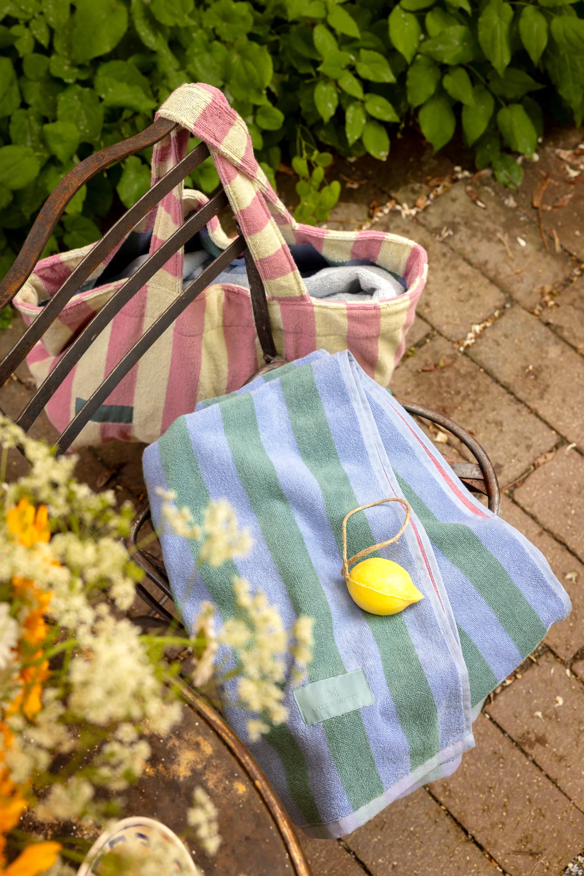 Toalha de praia Positano 100x180 cm, Azul claro Mille Notti