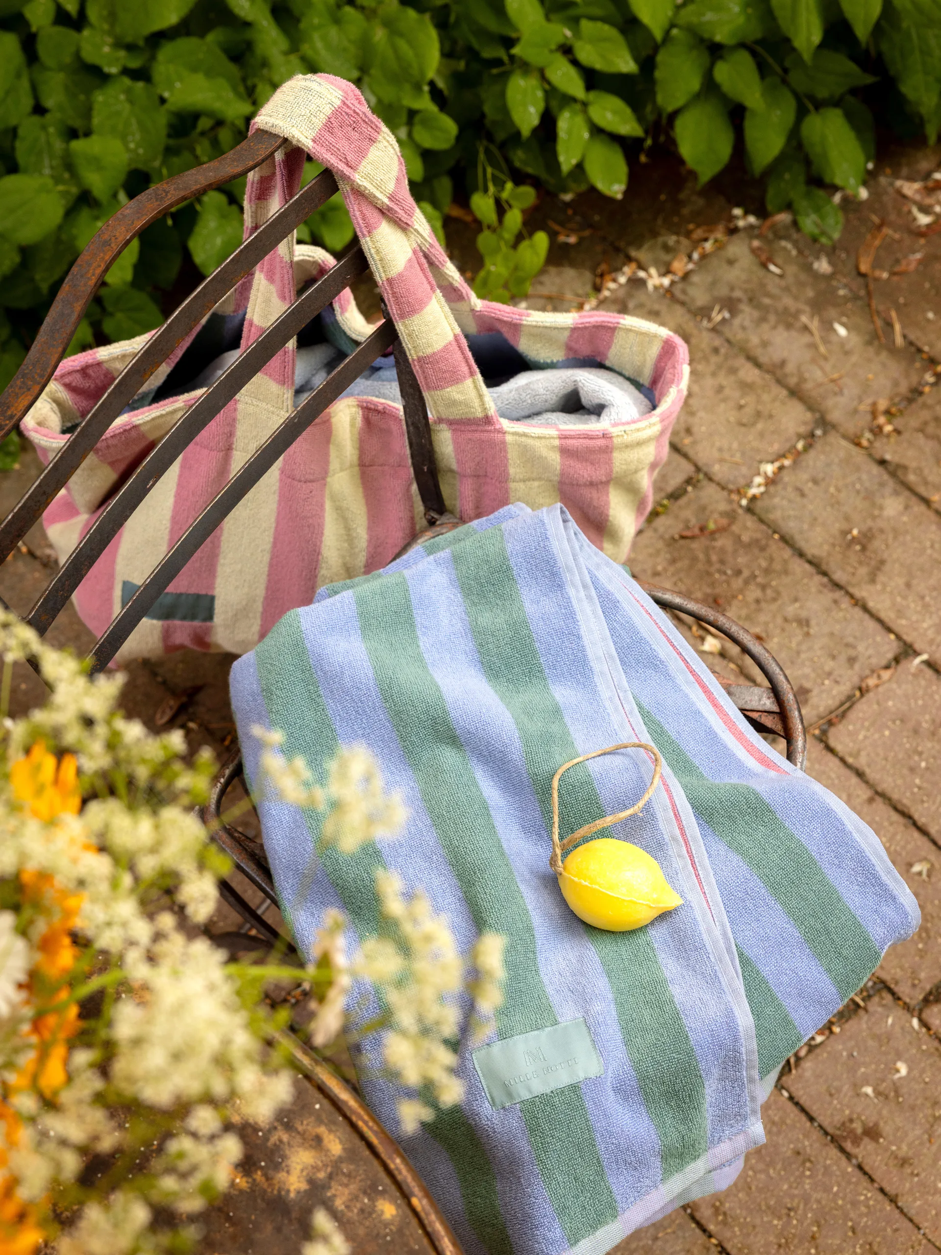 Toalha de praia Positano 100x180 cm, Azul claro Mille Notti