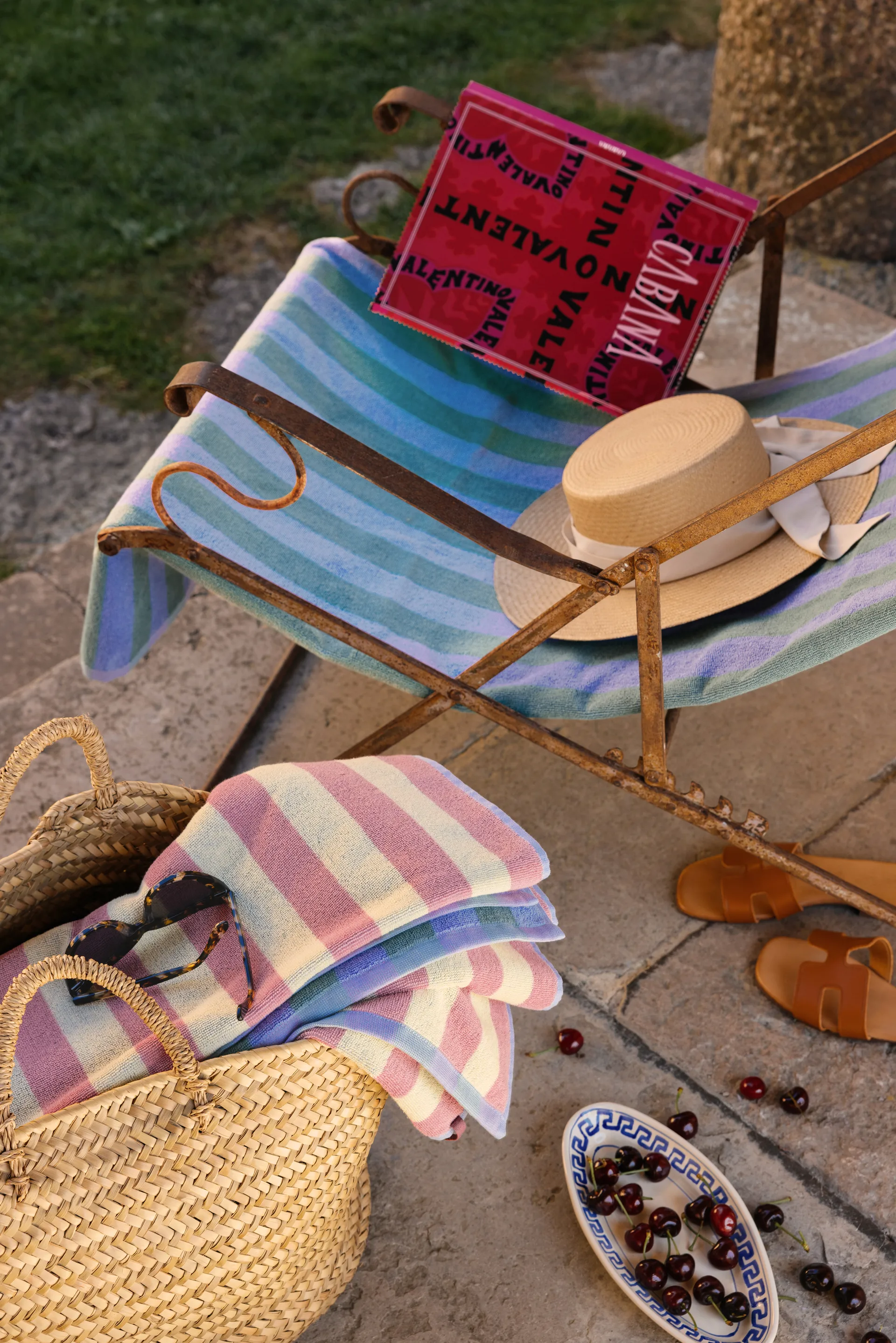 Toalha de praia Positano 100x180 cm, Azul claro Mille Notti