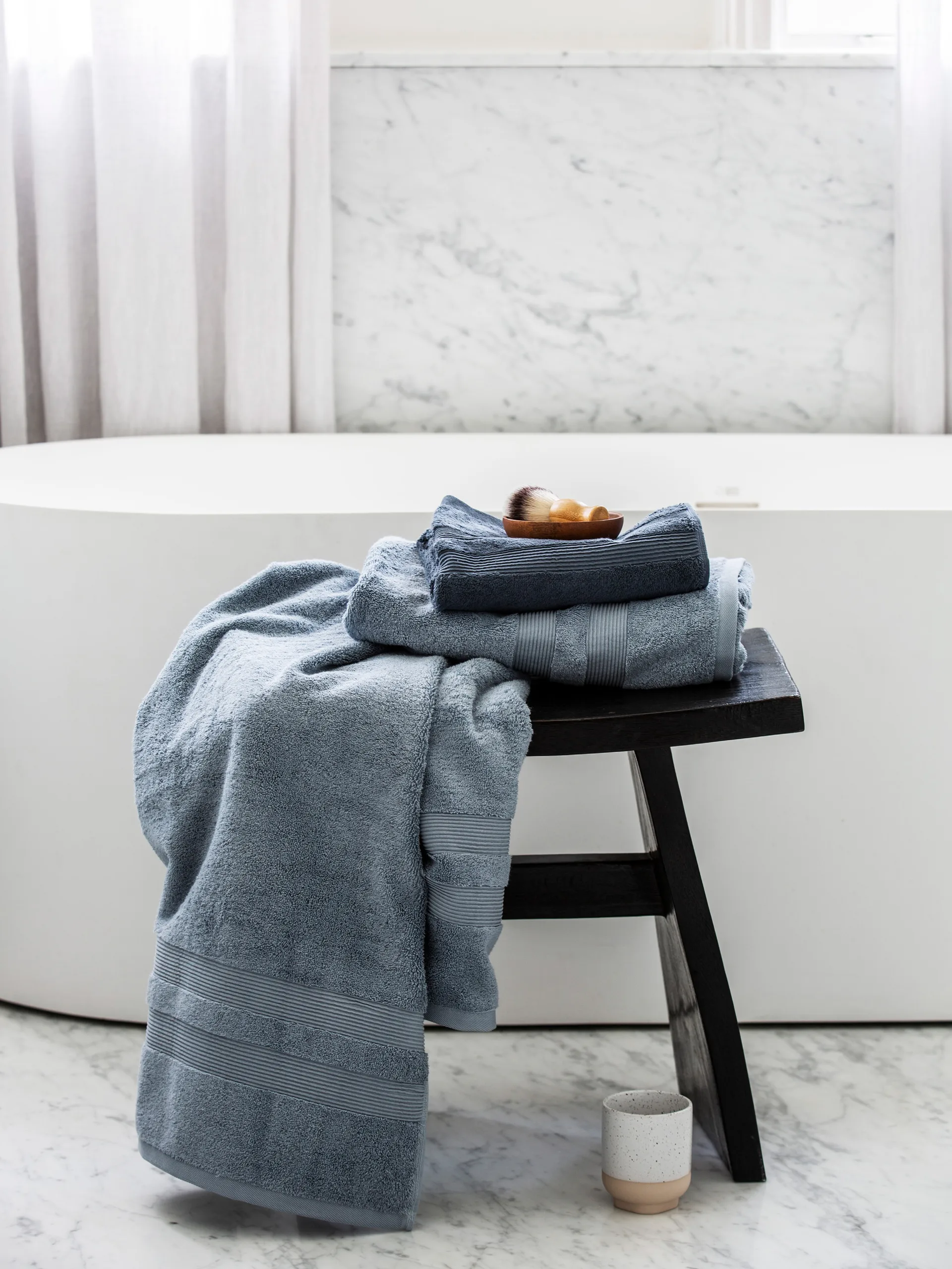 Toalha Fontana EKO, Azul claro, 150x100 cm Mille Notti