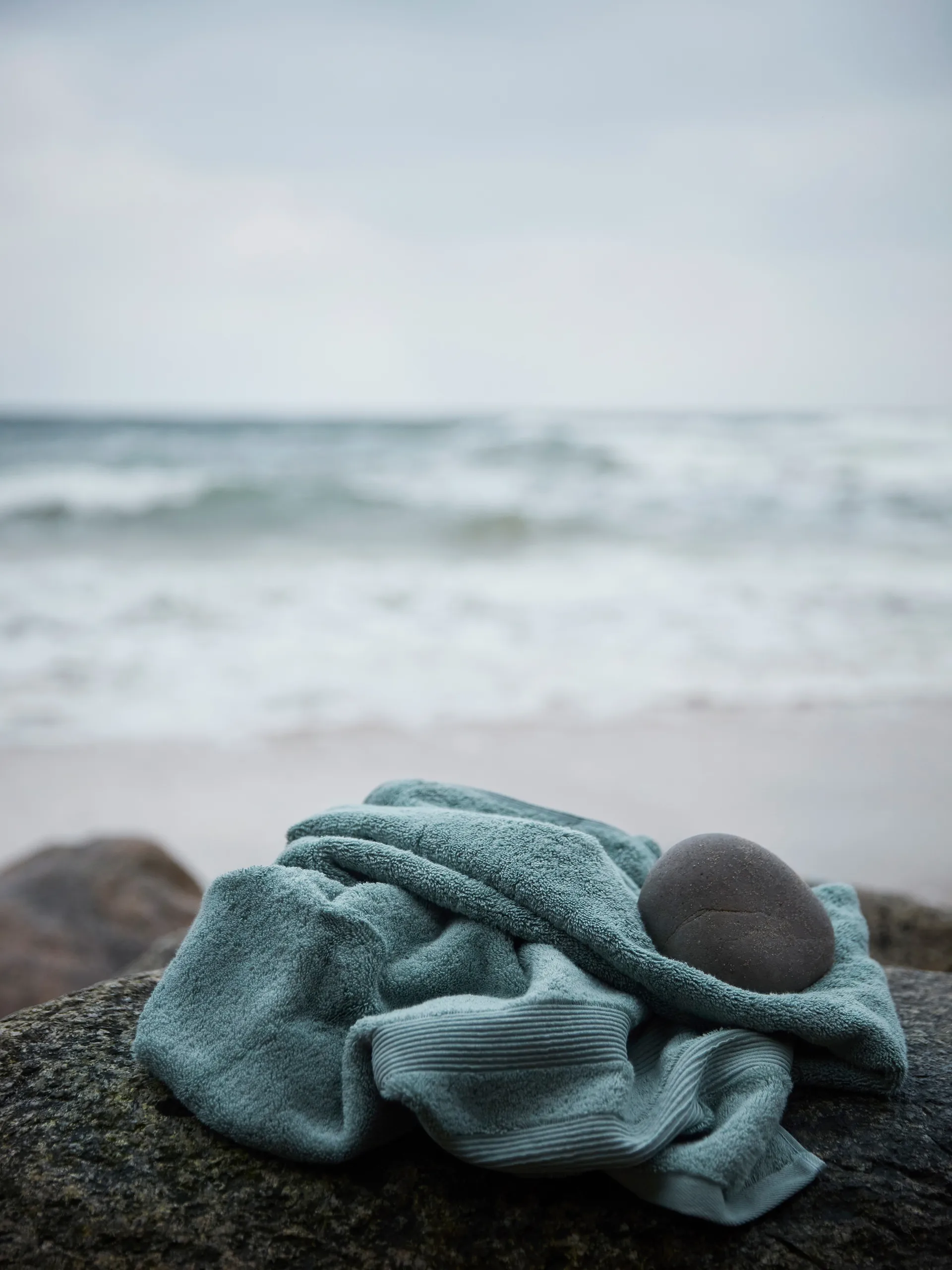 Toalha Fontana EKO, Cinzento verde 30x50 cm Mille Notti