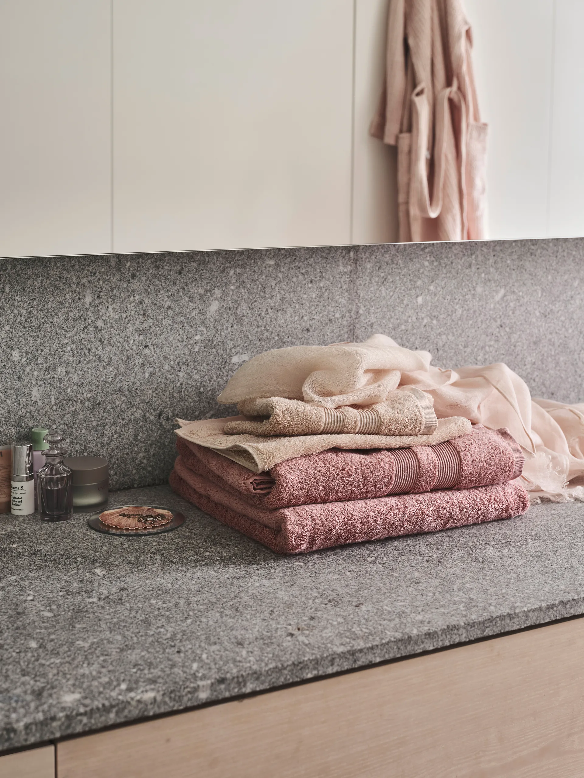 Toalha Fontana EKO, Rosa, 50x70 cm Mille Notti