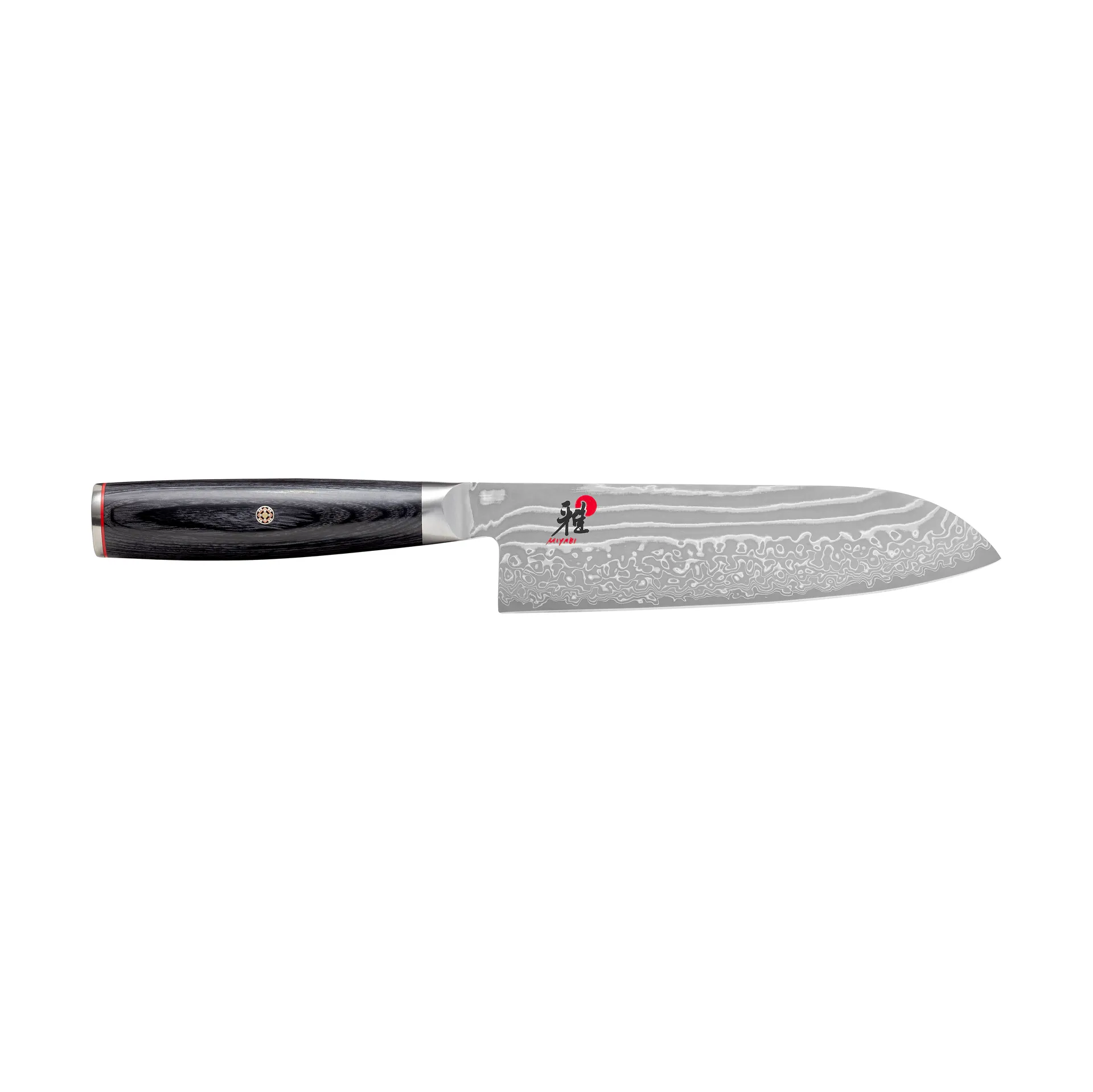 Raw 5000FCD faca santoku 18 cm, Damaskus-preto Miyabi