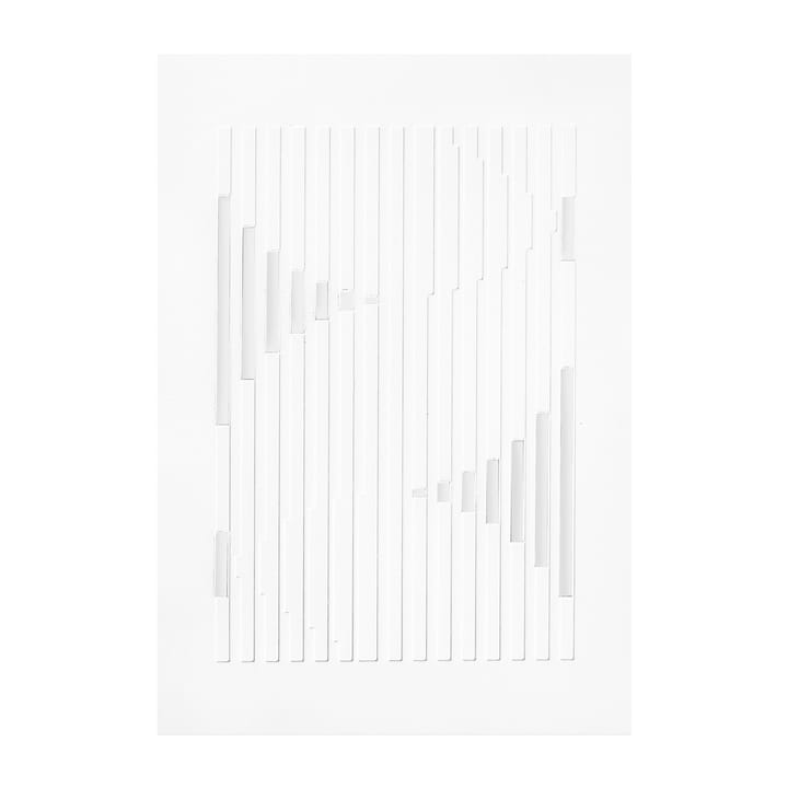 Arte Linhas orgânicas Relief 14,8x21 cm  - Off White  - MOEBE