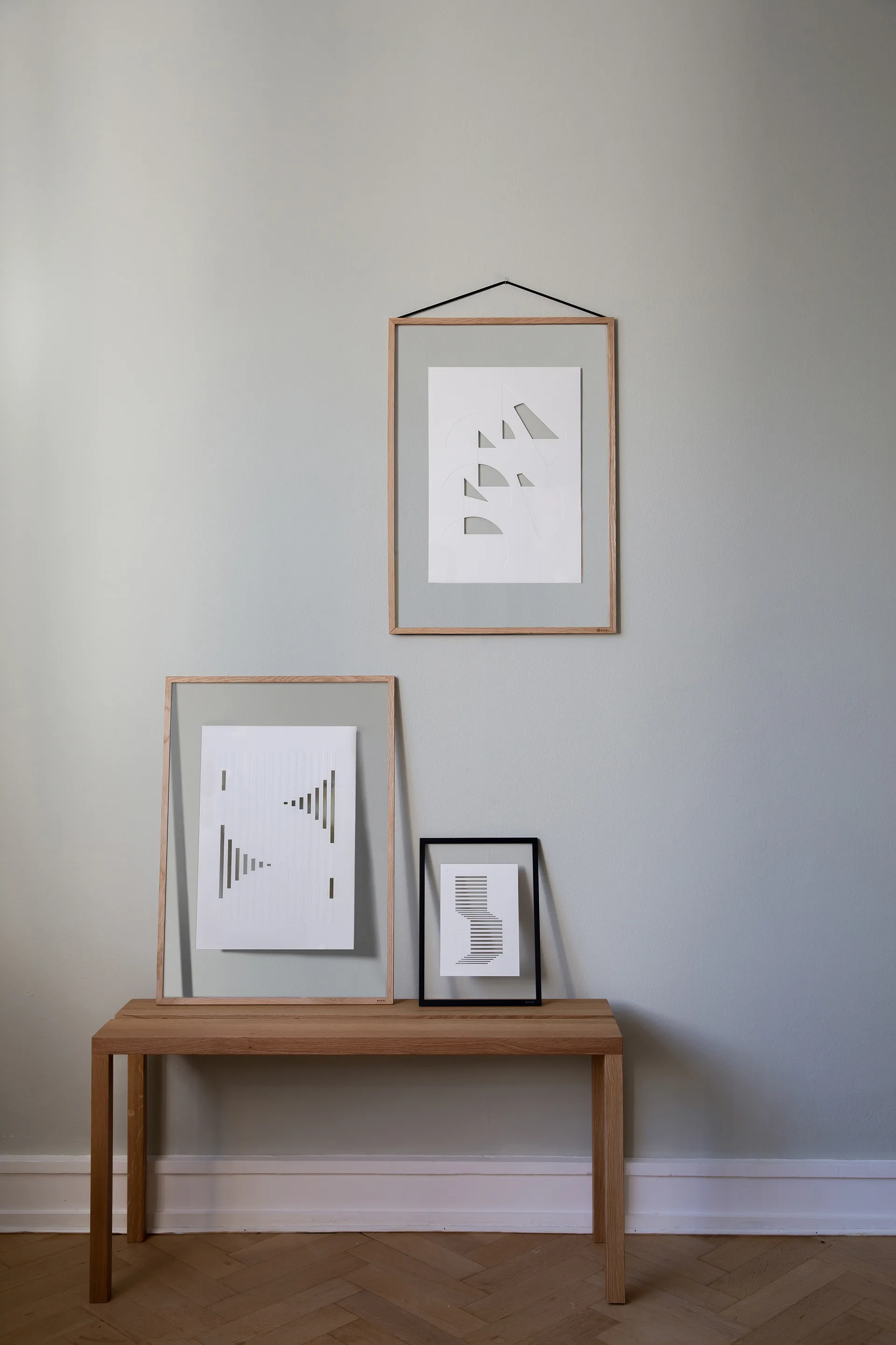 Arte Linhas orgânicas Relief 14,8x21 cm , Off White  MOEBE