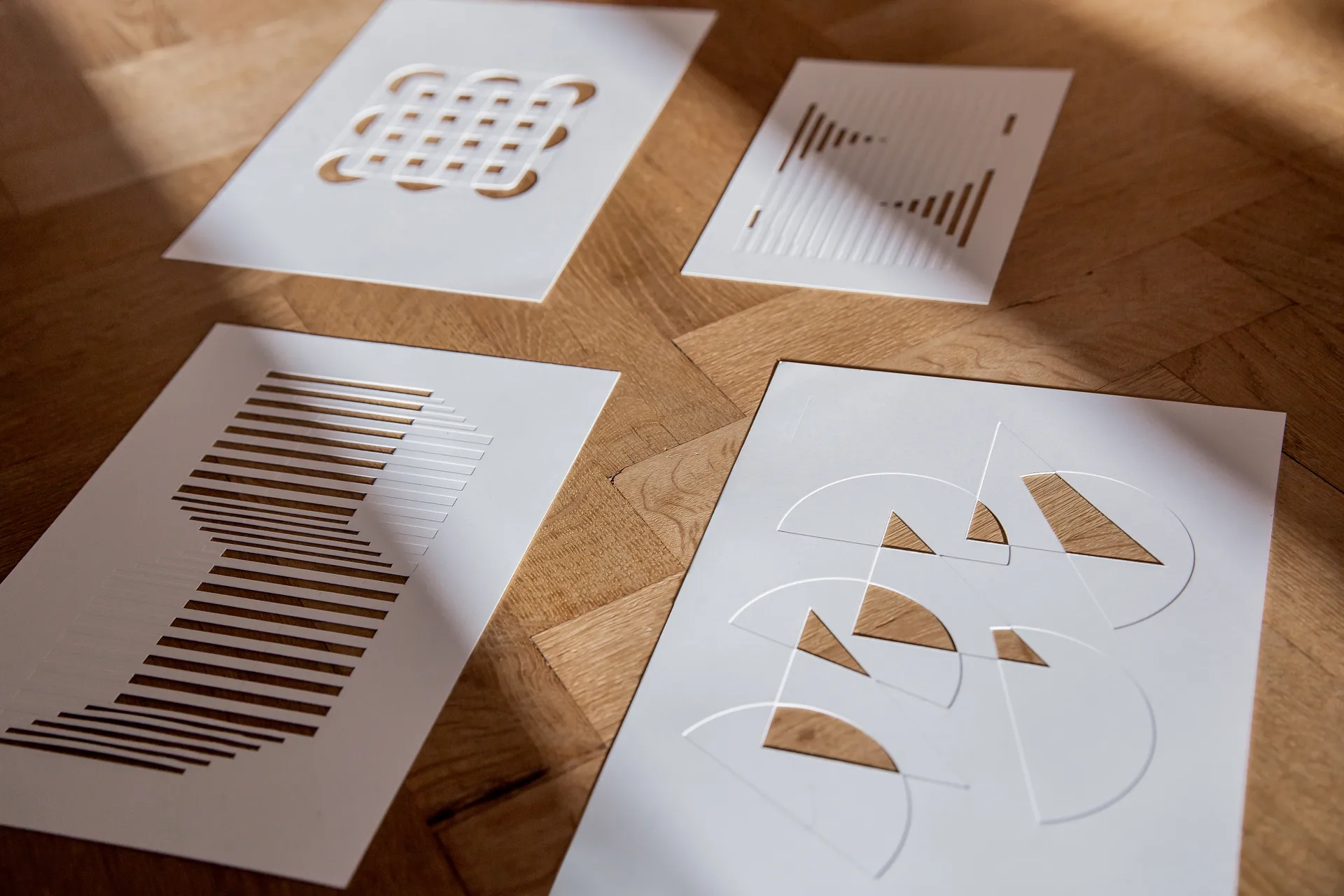 Arte Linhas orgânicas Relief 21x29,7 cm, Off White  MOEBE