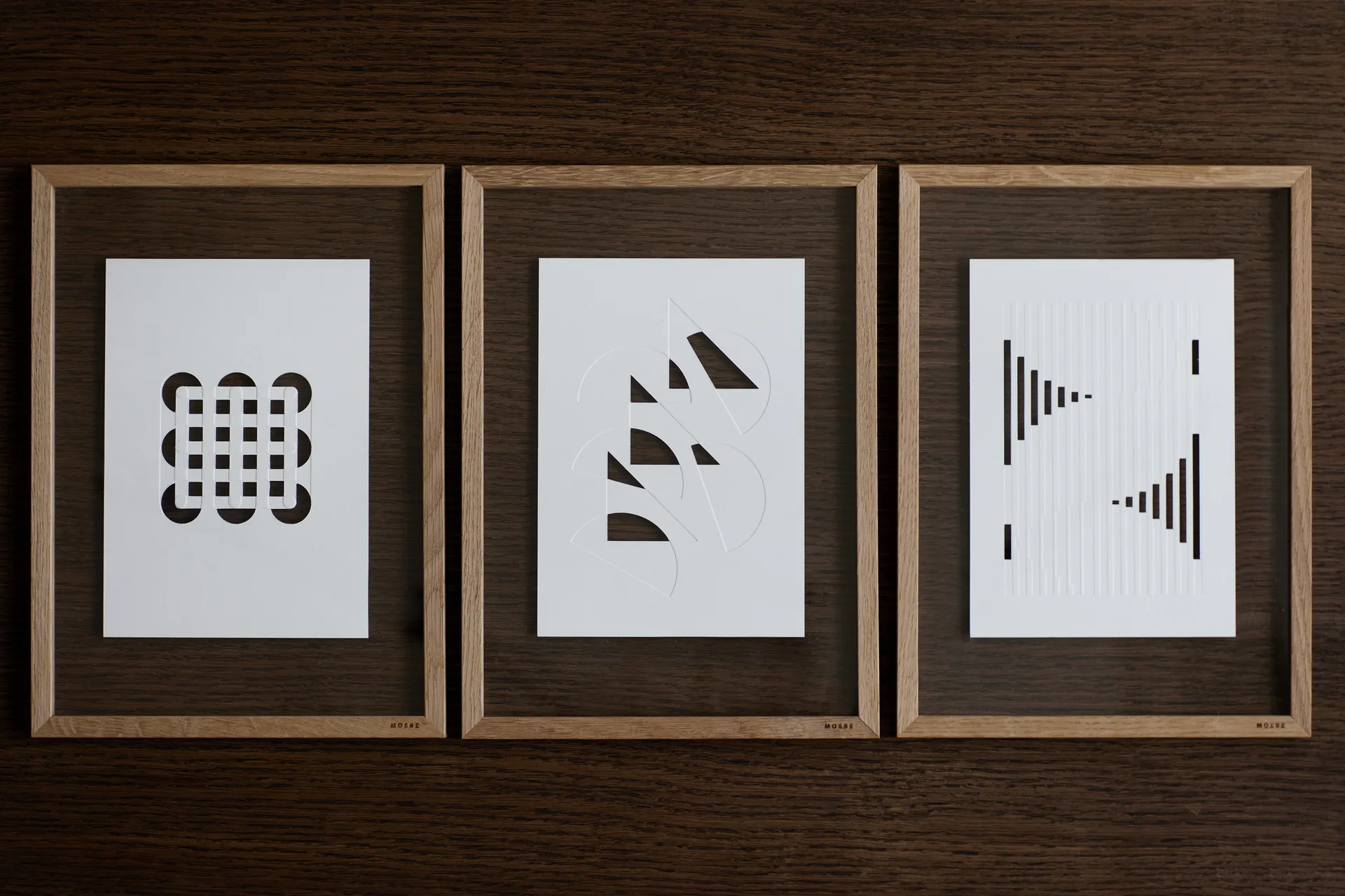 Arte Linhas orgânicas Relief 29,7x42 cm, Off White  MOEBE