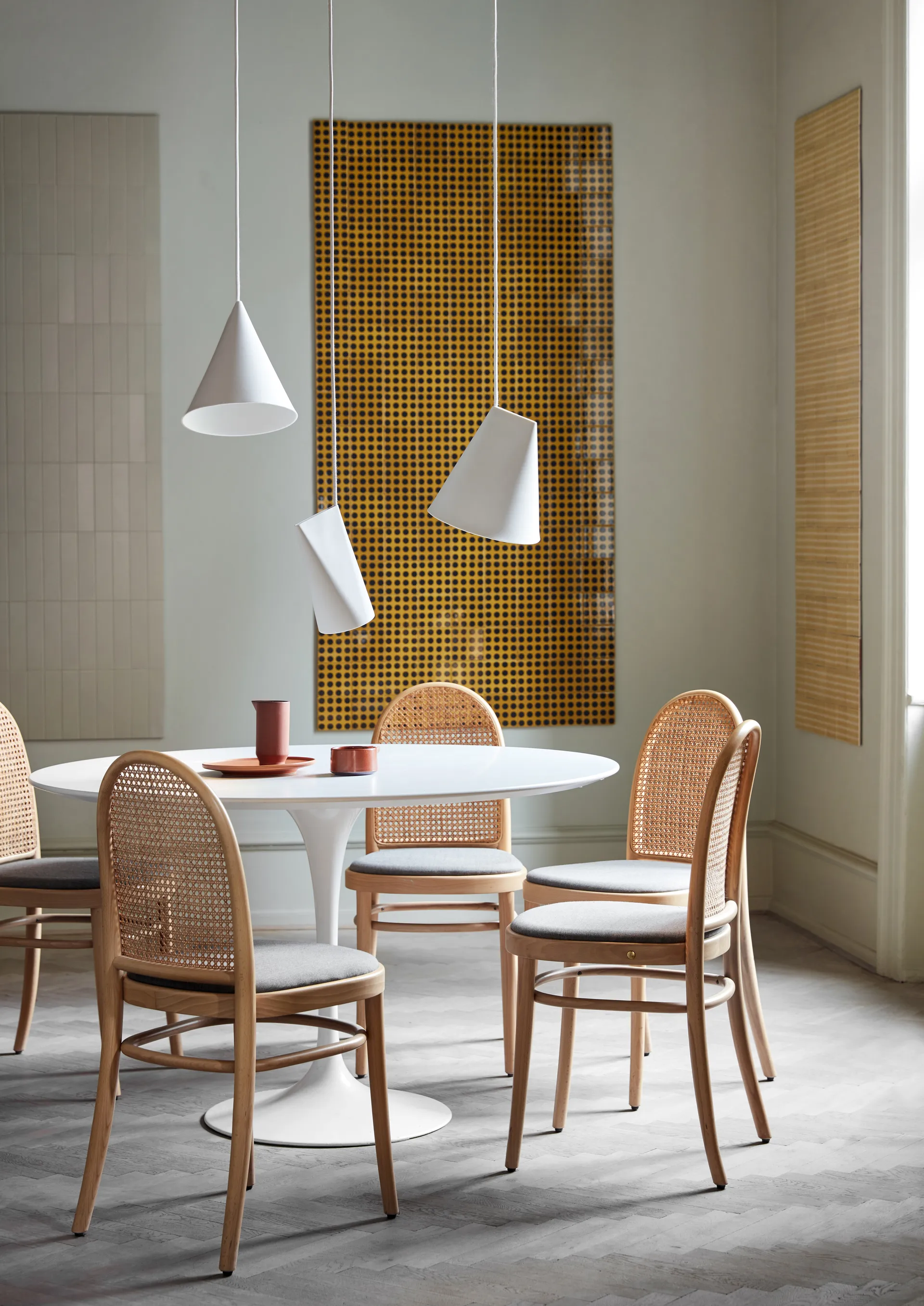 Candeeiro de teto cerâmica 23x23,5 cm, Branco MOEBE