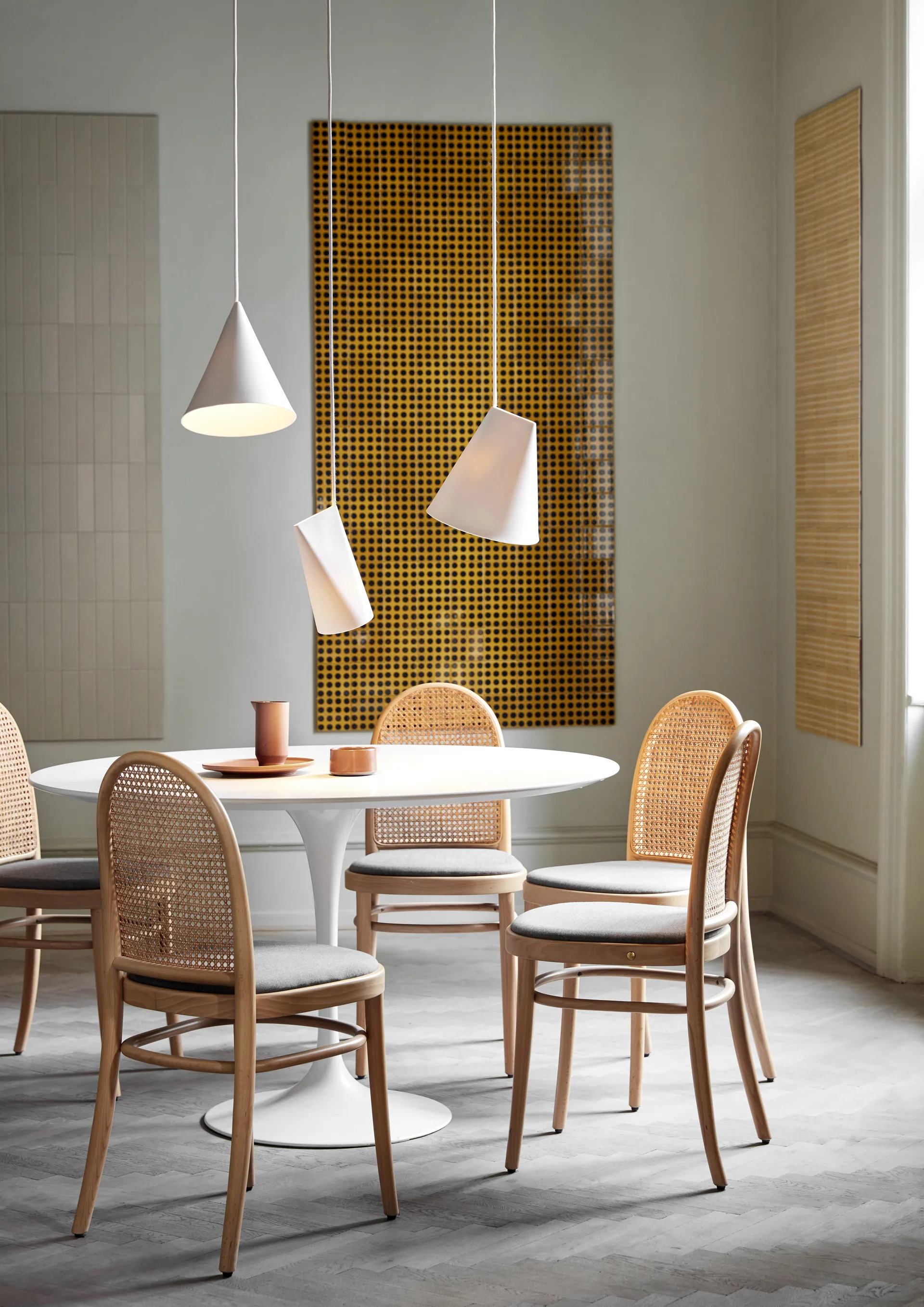 Candeeiro de teto cerâmica 23x23,5 cm, Branco MOEBE