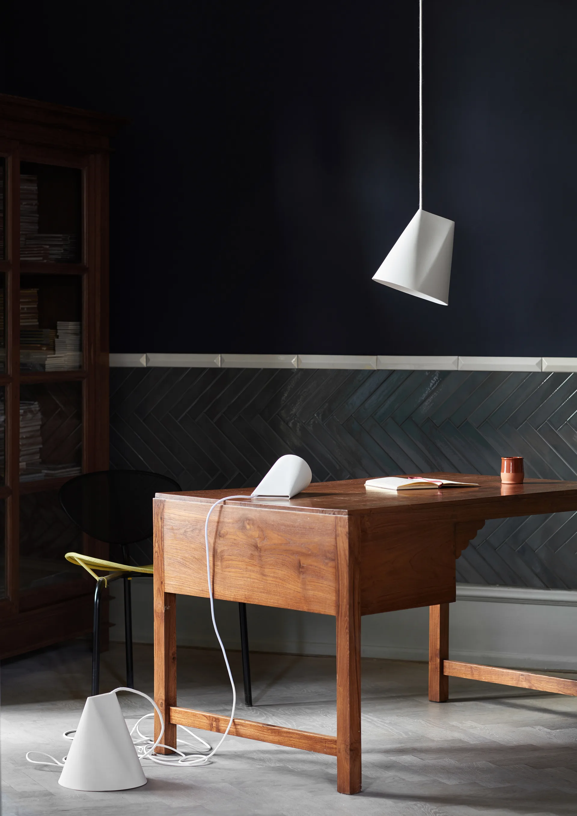 Candeeiro de teto cerâmica 23x23,5 cm, Branco MOEBE