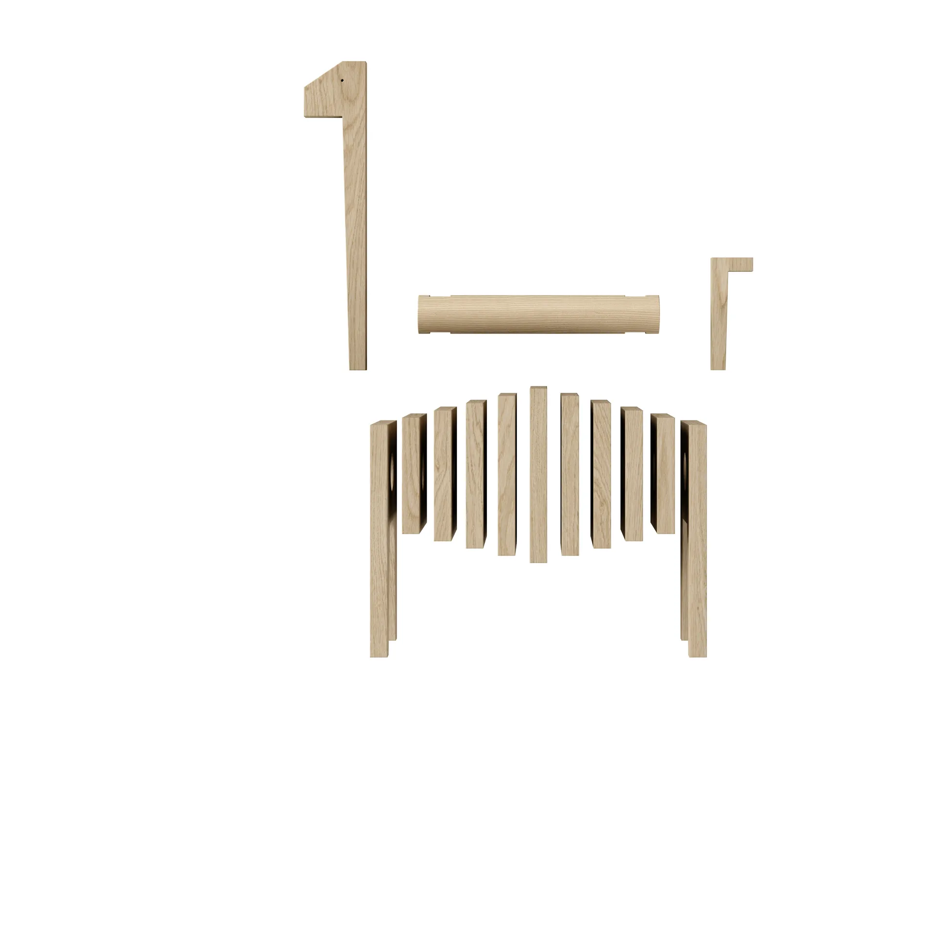 Escultura de carvalho Polygrif 21x32 cm, Madeira preta  MOEBE