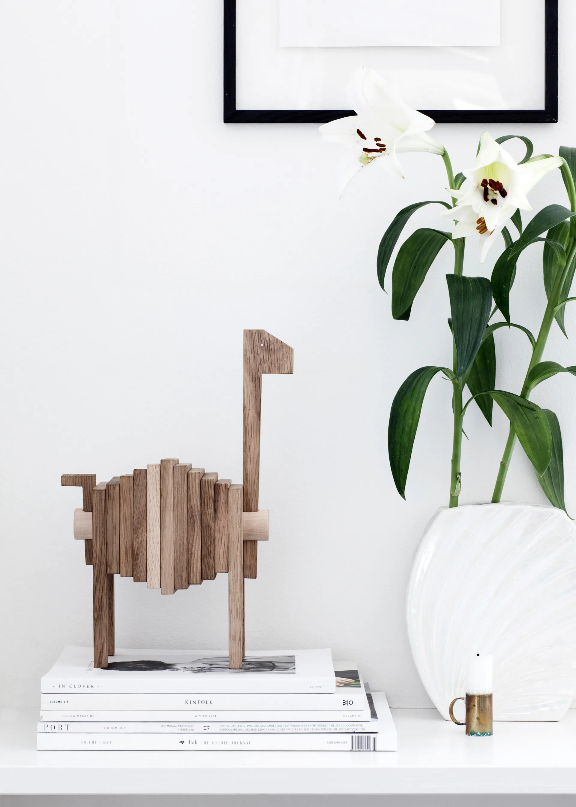 Escultura de carvalho Polygrif 21x32 cm, Madeira preta  MOEBE