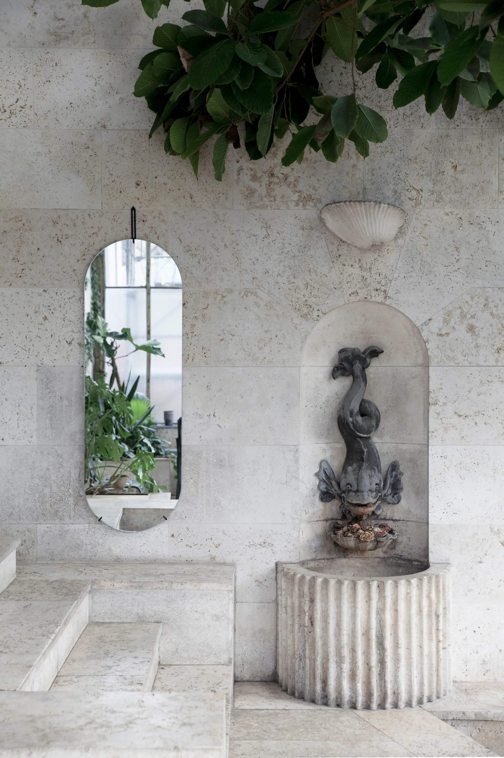 Espelho de parede 40,4x146,9 cm , Preto MOEBE