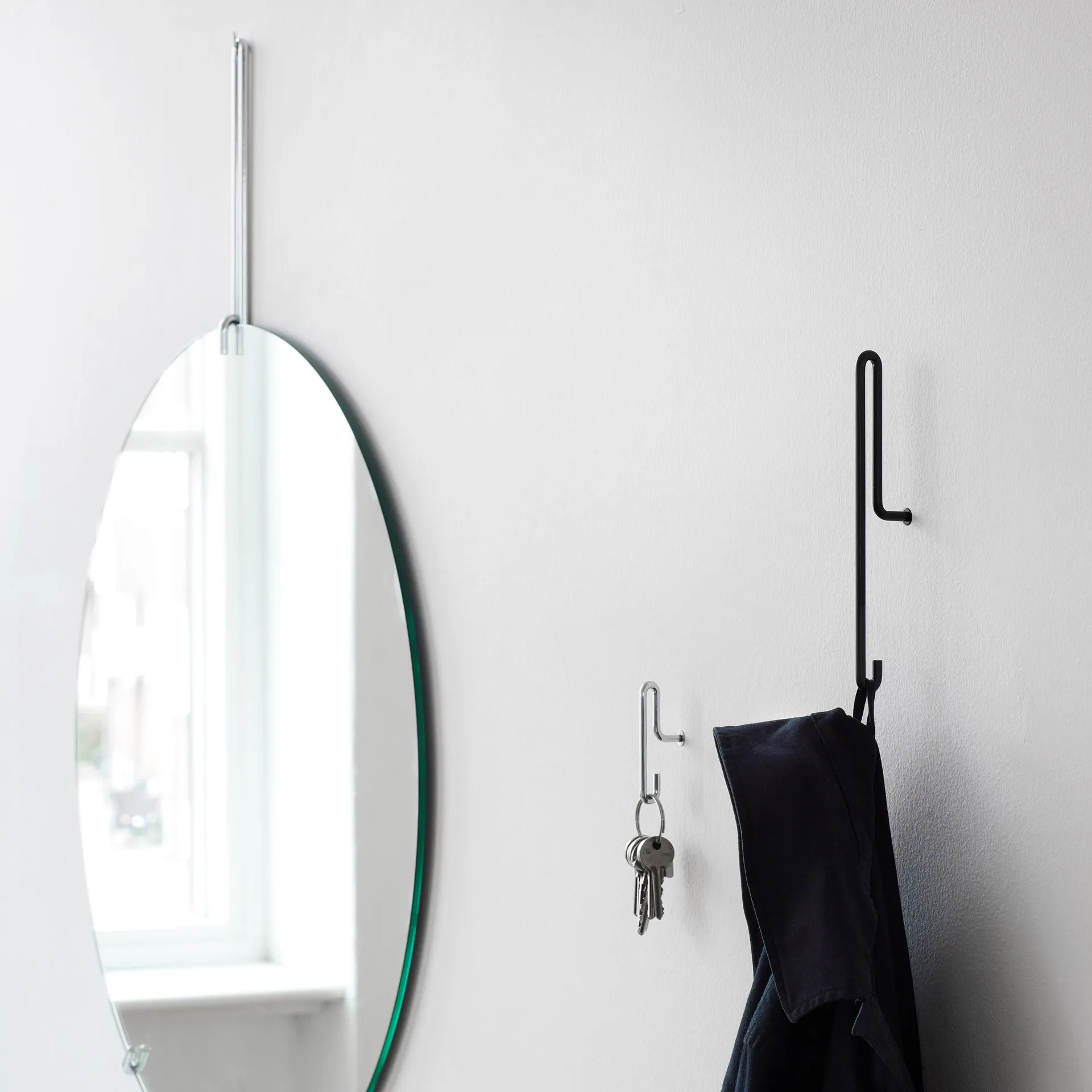 Gancho de parede pequeno Moebe 2 un., Aço inoxidável MOEBE