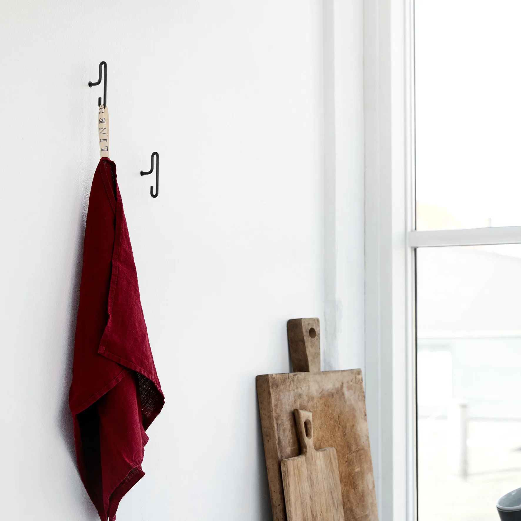 Gancho de parede pequeno Moebe 2 un., Preto MOEBE