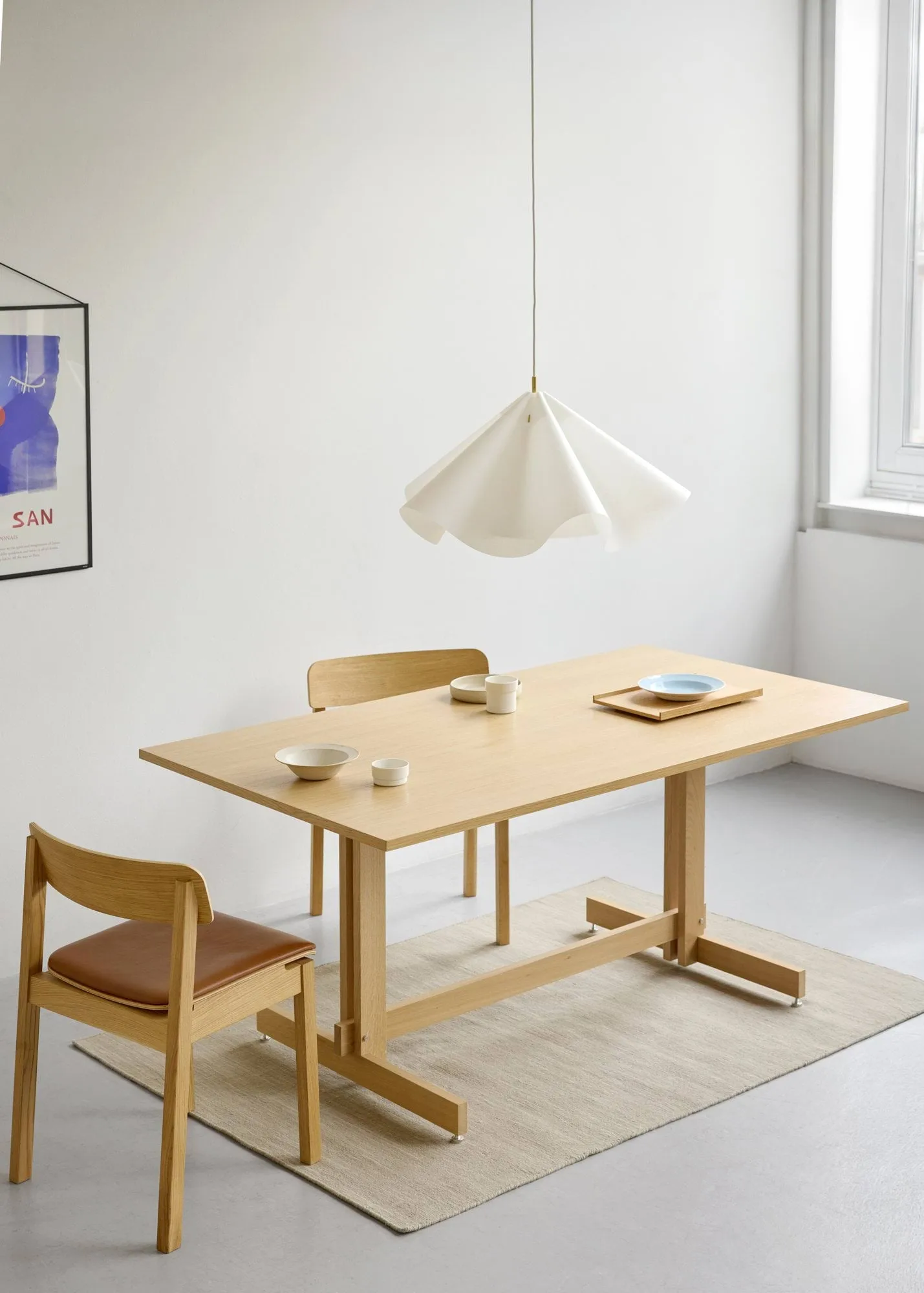 KUMU mesa de jantar, Carvalho oleado, 90x160 cm MOEBE