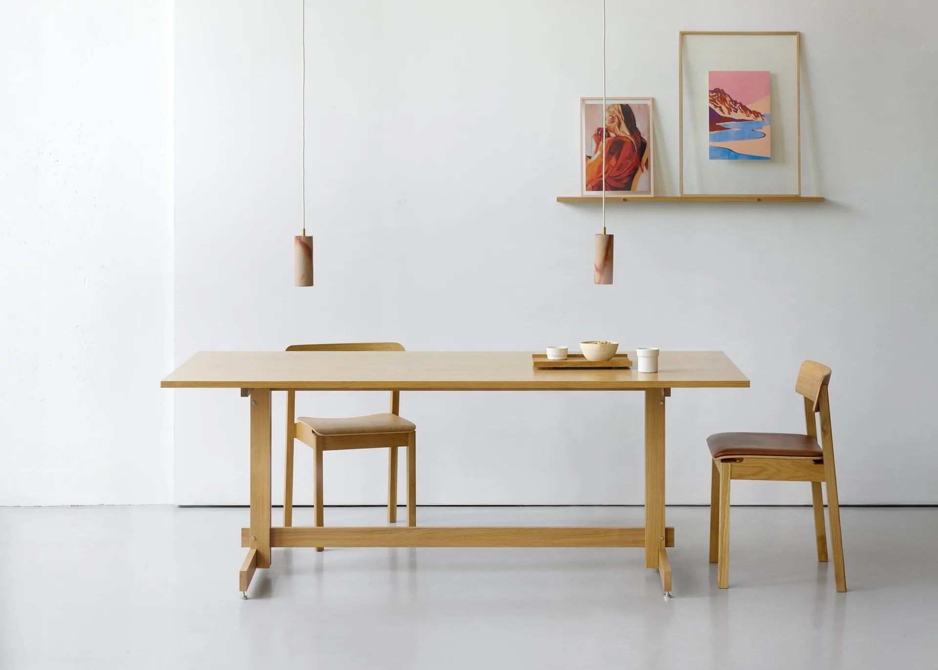 KUMU mesa de jantar, Carvalho oleado, 90x220 cm MOEBE
