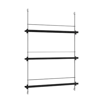 Magazine Shelving suporte para revistas - Black-aço inoxidável, 85x115x7 cm, MS.115.1 - MOEBE