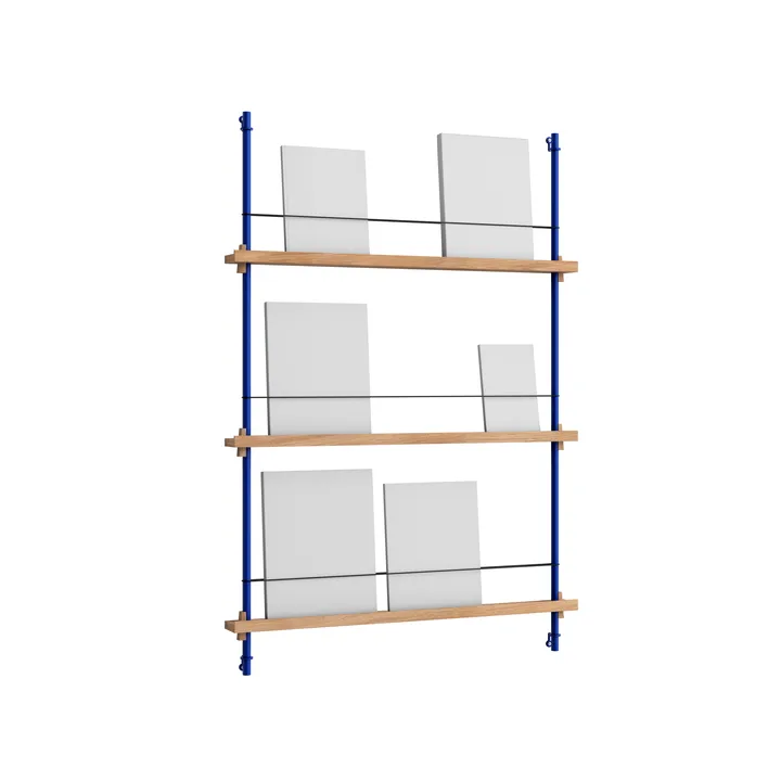 Magazine Shelving suporte para revistas - Carvalho-deep blue, 85x115x7 cm, MS.115.1 - MOEBE