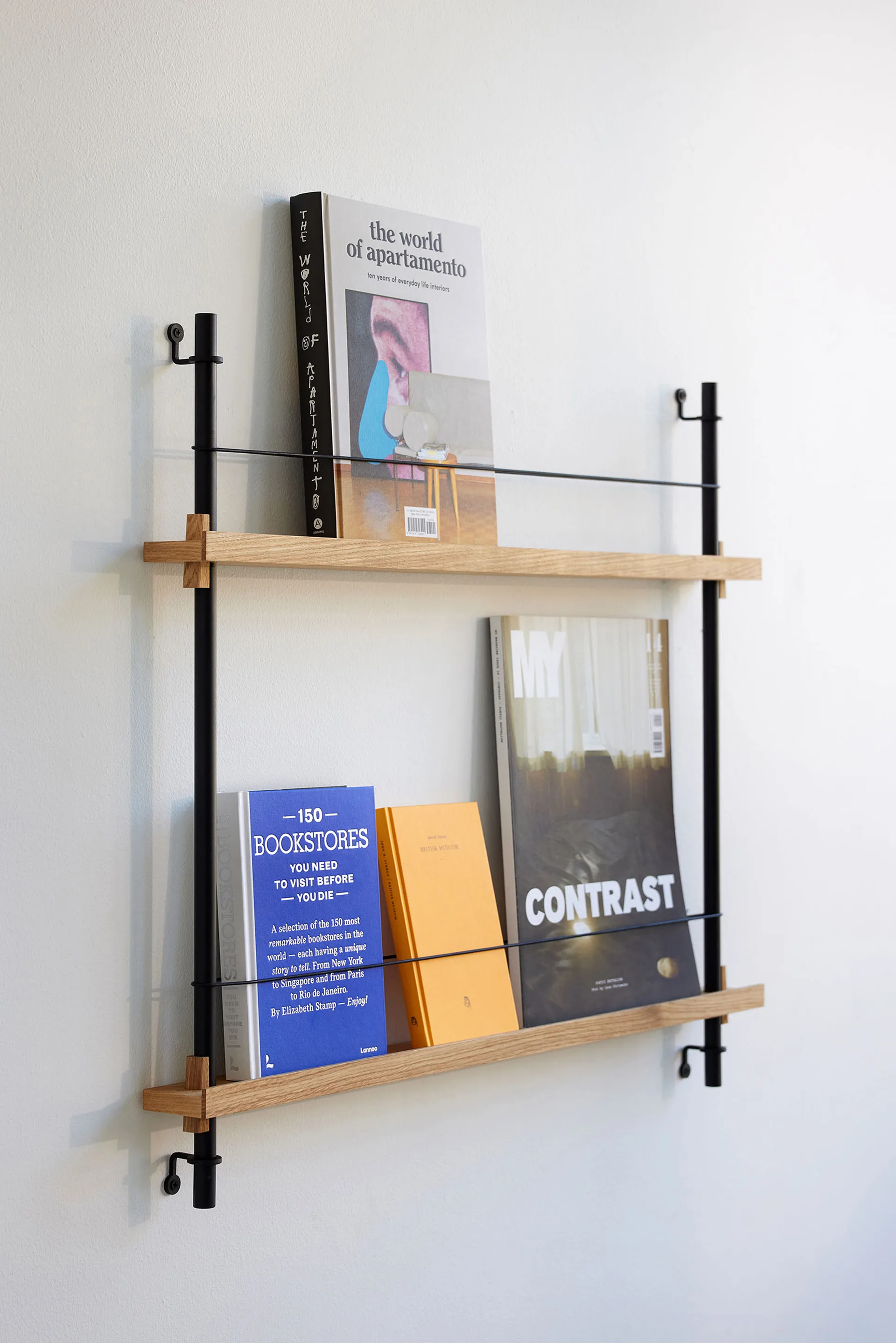 Magazine Shelving suporte para revistas, Carvalho-deep blue, 85x115x7 cm, MS.115.1 MOEBE