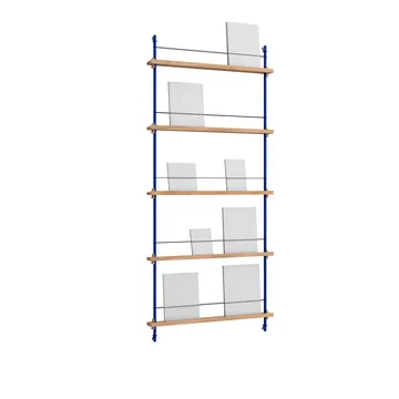 Magazine Shelving suporte para revistas - Carvalho-deep blue, 85x180x7 cm, MS.180.1 - MOEBE