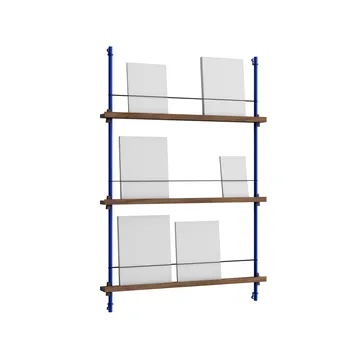 Magazine Shelving suporte para revistas - Carvalho defumado-deep blue, 85x115x7 cm, MS.115.1 - MOEBE