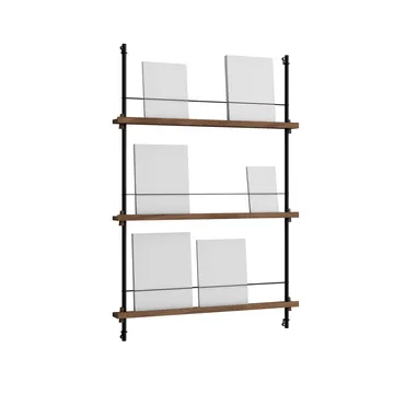 Magazine Shelving suporte para revistas - Carvalho fumado-black, 85x115x7 cm, MS.115.1 - MOEBE