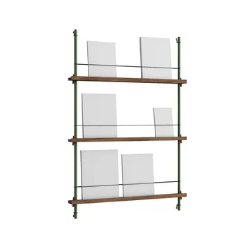 Magazine Shelving suporte para revistas - Carvalho fumado-pine green, 85x115x7 cm, MS.115.1 - MOEBE
