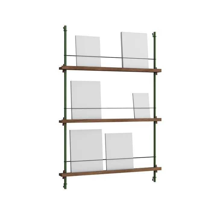 Magazine Shelving suporte para revistas - Carvalho fumado-pine green, 85x115x7 cm, MS.115.1 - MOEBE