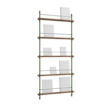 Magazine Shelving suporte para revistas - Carvalho fumado-pine green, 85x180x7 cm, MS.180.1 - MOEBE