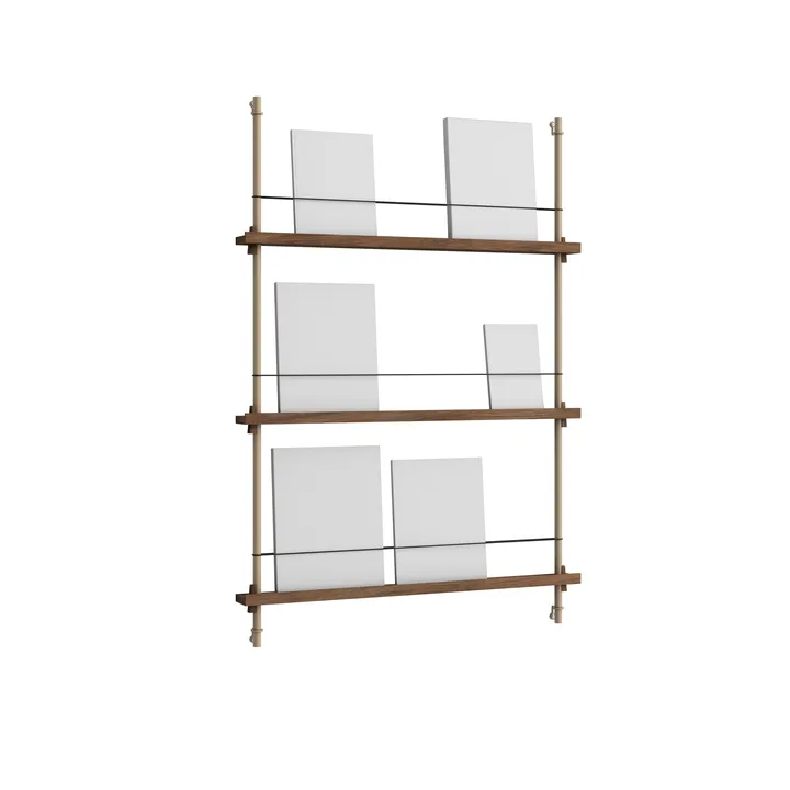 Magazine Shelving suporte para revistas - Carvalho fumado-warm grey, 85x115x7 cm, MS.115.1 - MOEBE