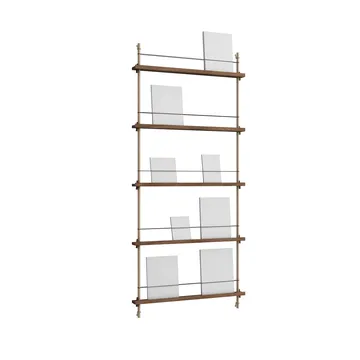 Magazine Shelving suporte para revistas - Carvalho fumado-warm grey, 85x180x7 cm, MS.180.1 - MOEBE
