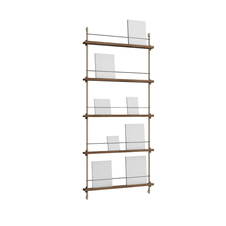 Magazine Shelving suporte para revistas - Carvalho fumado-warm grey, 85x180x7 cm, MS.180.1 - MOEBE