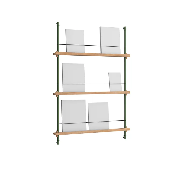 Magazine Shelving suporte para revistas - Carvalho-pine green, 85x115x7 cm, MS.115.1 - MOEBE