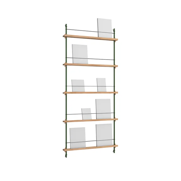 Magazine Shelving suporte para revistas - Carvalho-pine green, 85x180x7 cm, MS.180.1 - MOEBE
