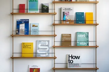 Magazine Shelving suporte para revistas - Carvalho-warm grey, 85x180x7 cm, MS.180.1 - MOEBE