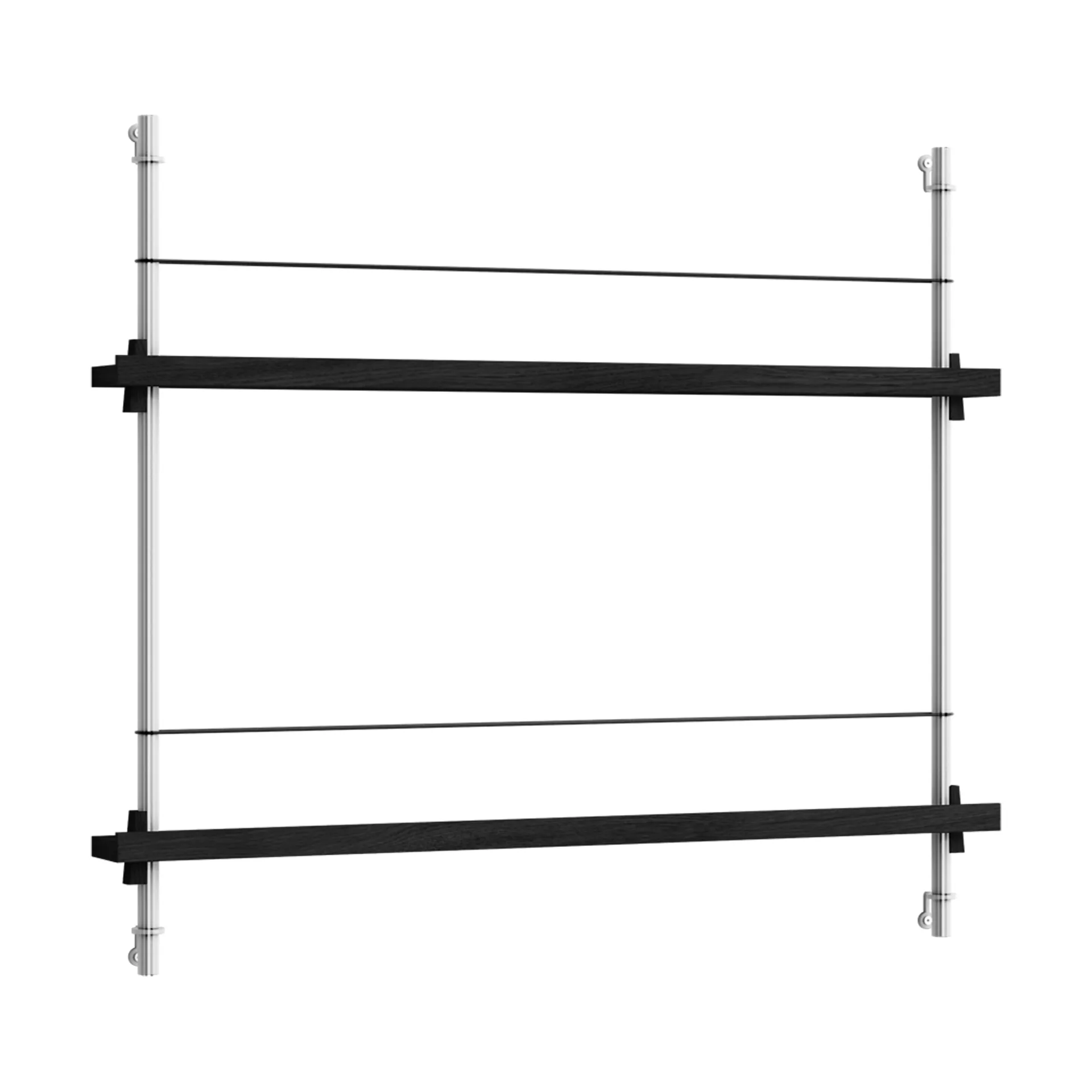 Magazine Shelving suporte para revistas, Preto-aço inoxidável, 85x65x7 cm, MS.65.1 MOEBE