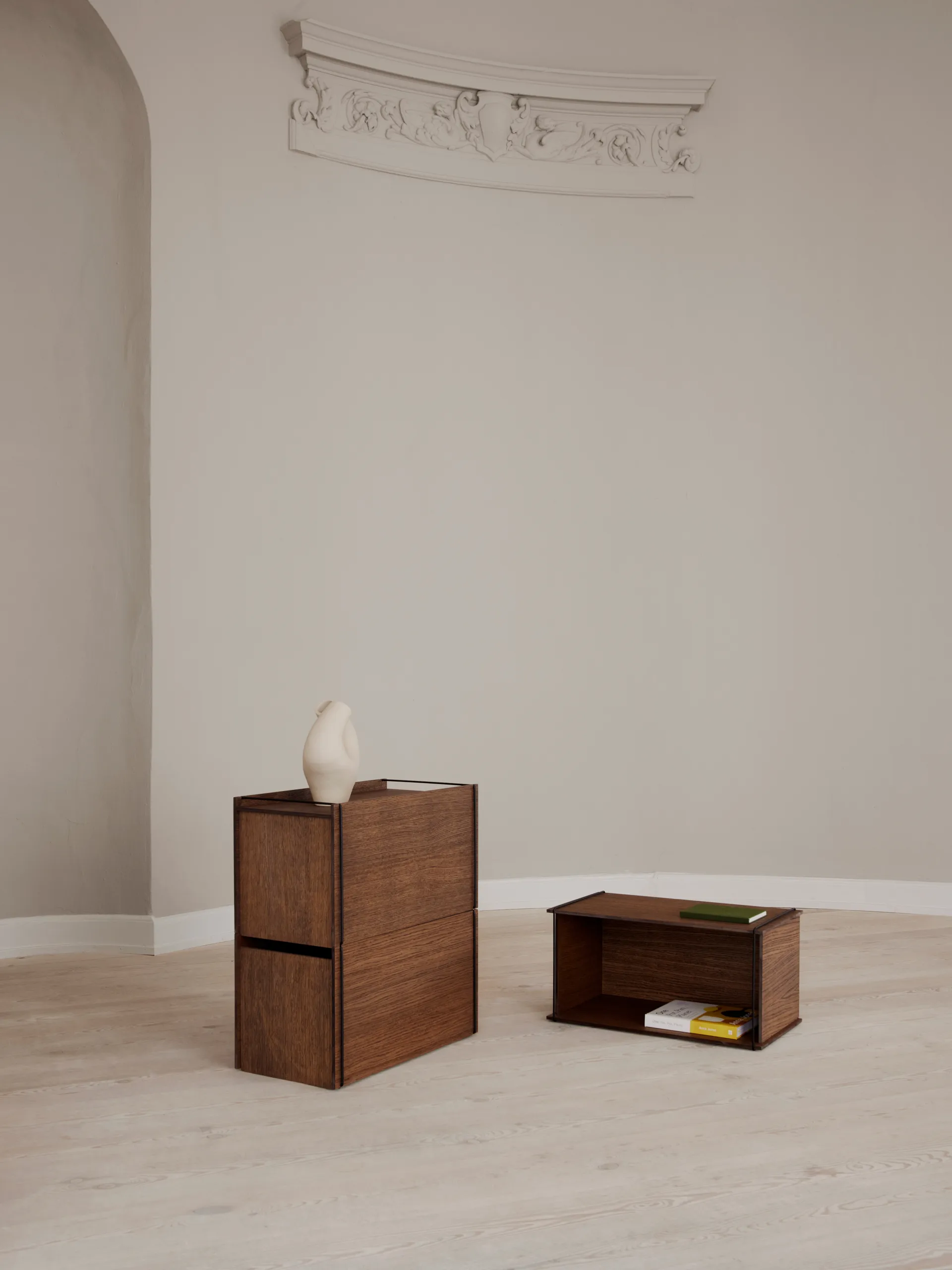 Moebe caixa de armazenamento , Carvalho fumado-preto MOEBE