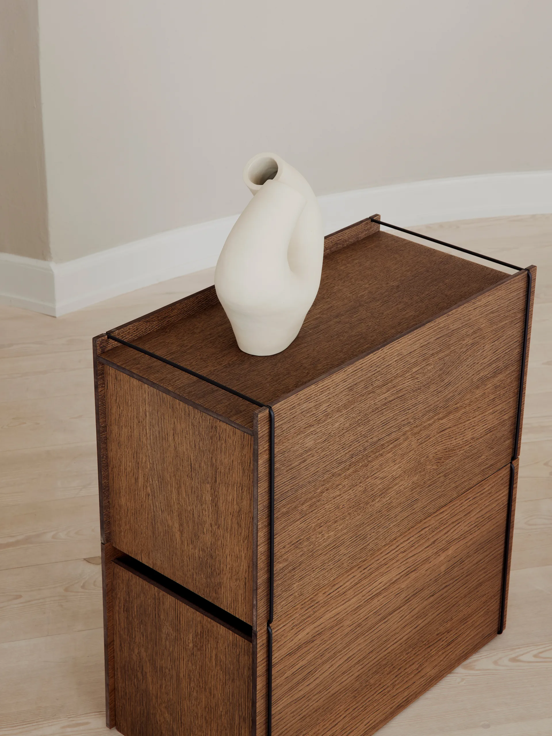 Moebe caixa de armazenamento , Carvalho fumado-preto MOEBE