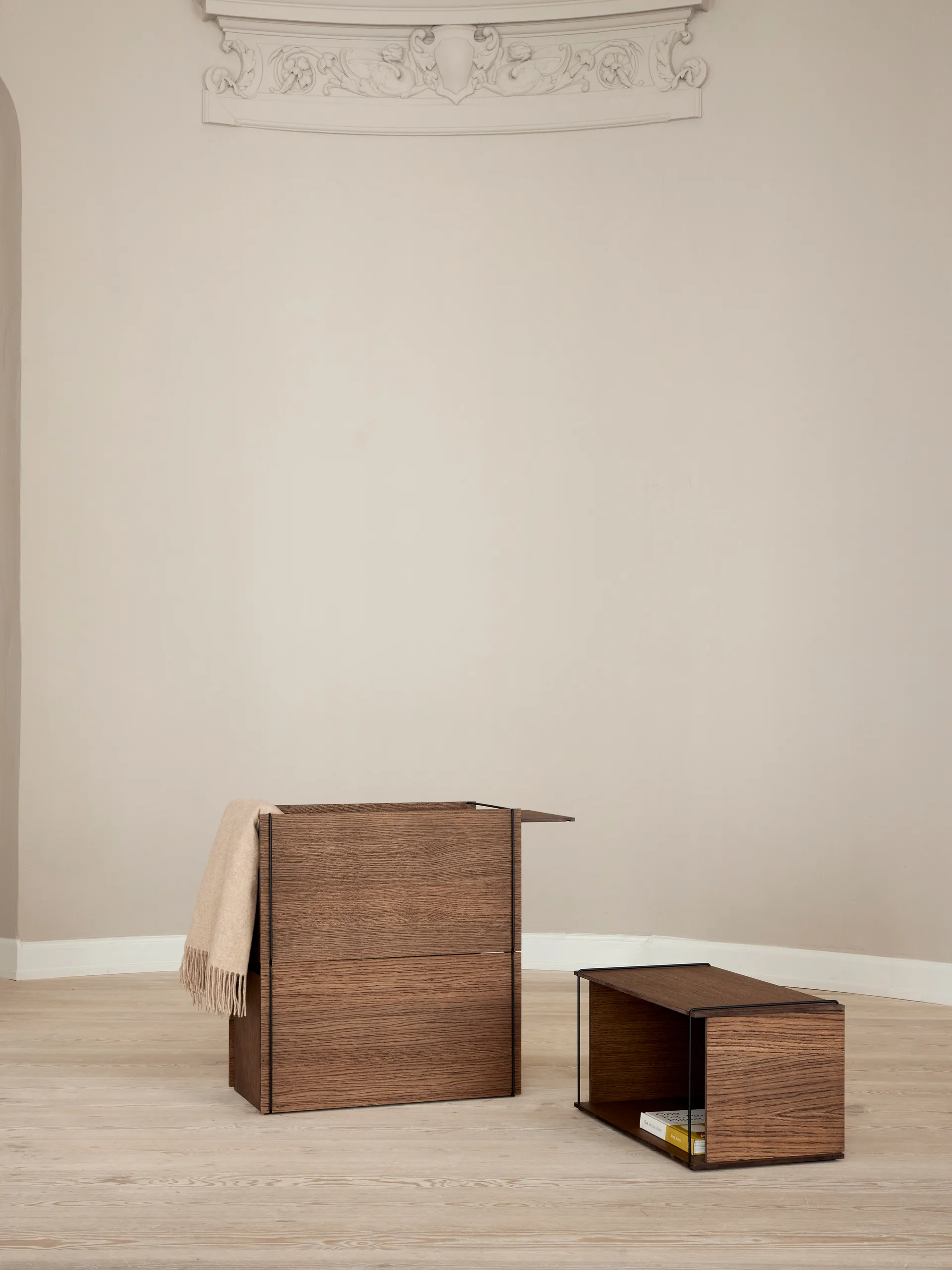 Moebe caixa de armazenamento , Carvalho fumado-preto MOEBE