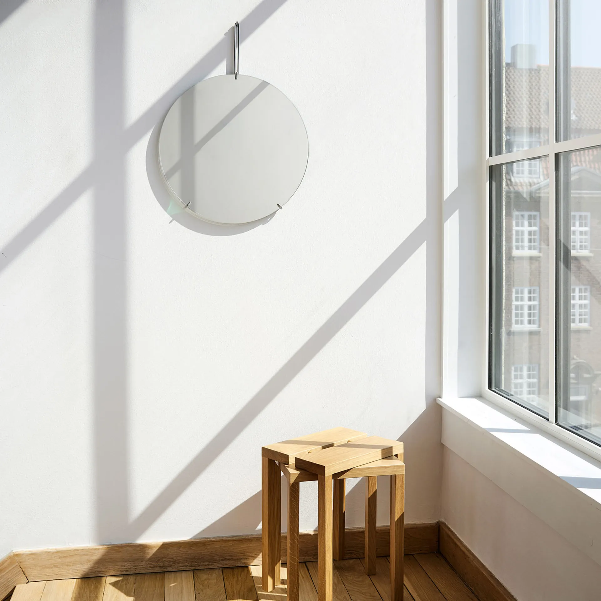 Moebe espelho de parede Ø50 cm, Aço inoxidável MOEBE