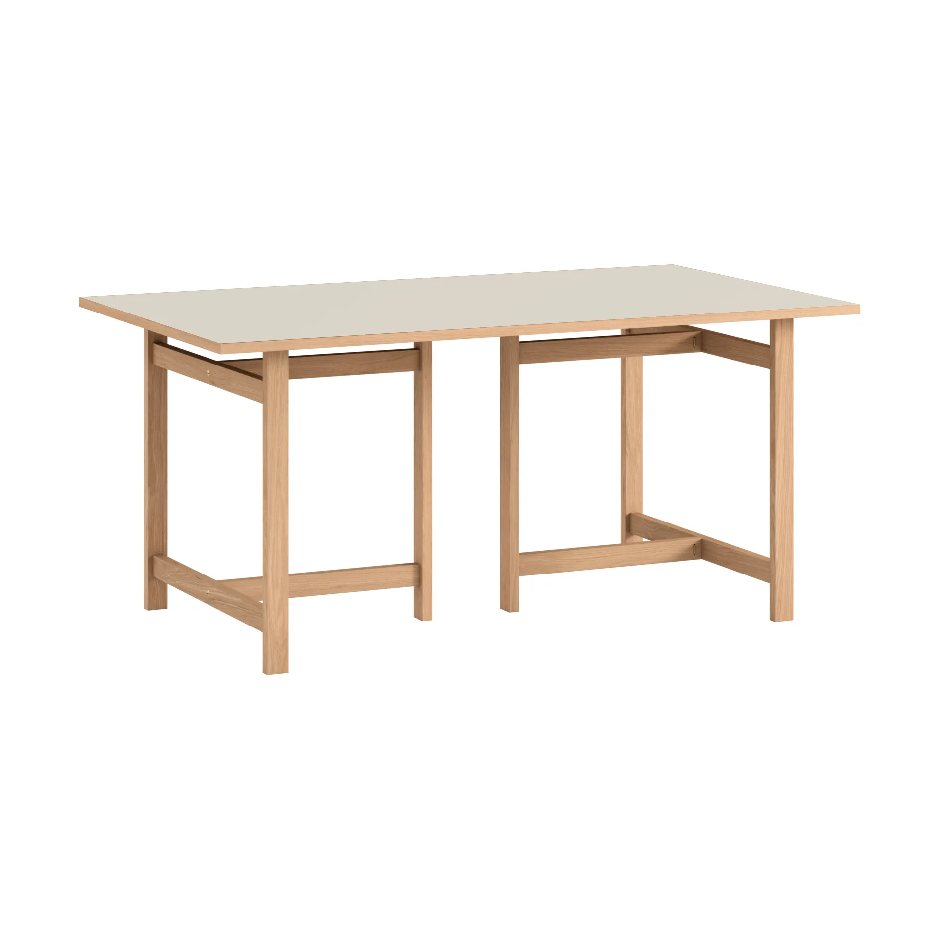 Moebe mesa retangular , Cinzento claro, 160x90 cm MOEBE