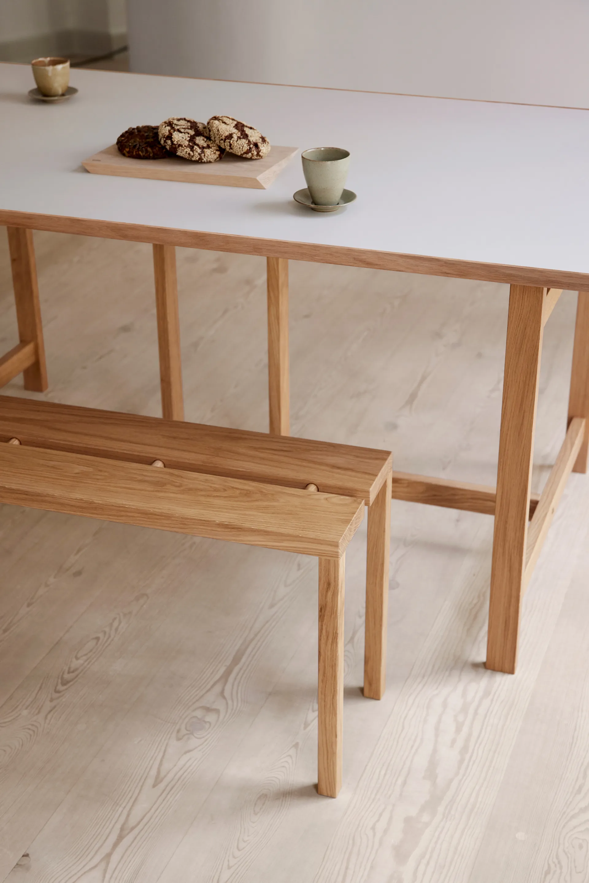 Moebe mesa retangular , Cinzento claro, 160x90 cm MOEBE